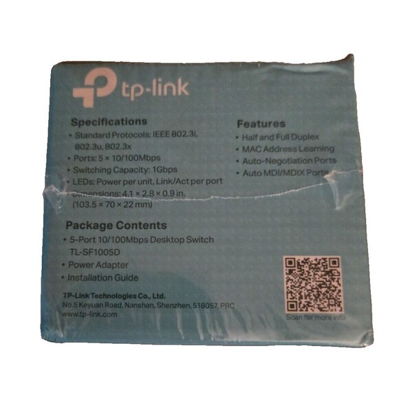 TP-LINK (TL-SF1005D) 5 Port Desktop Ethernet Switch New - Picture 2 of 5